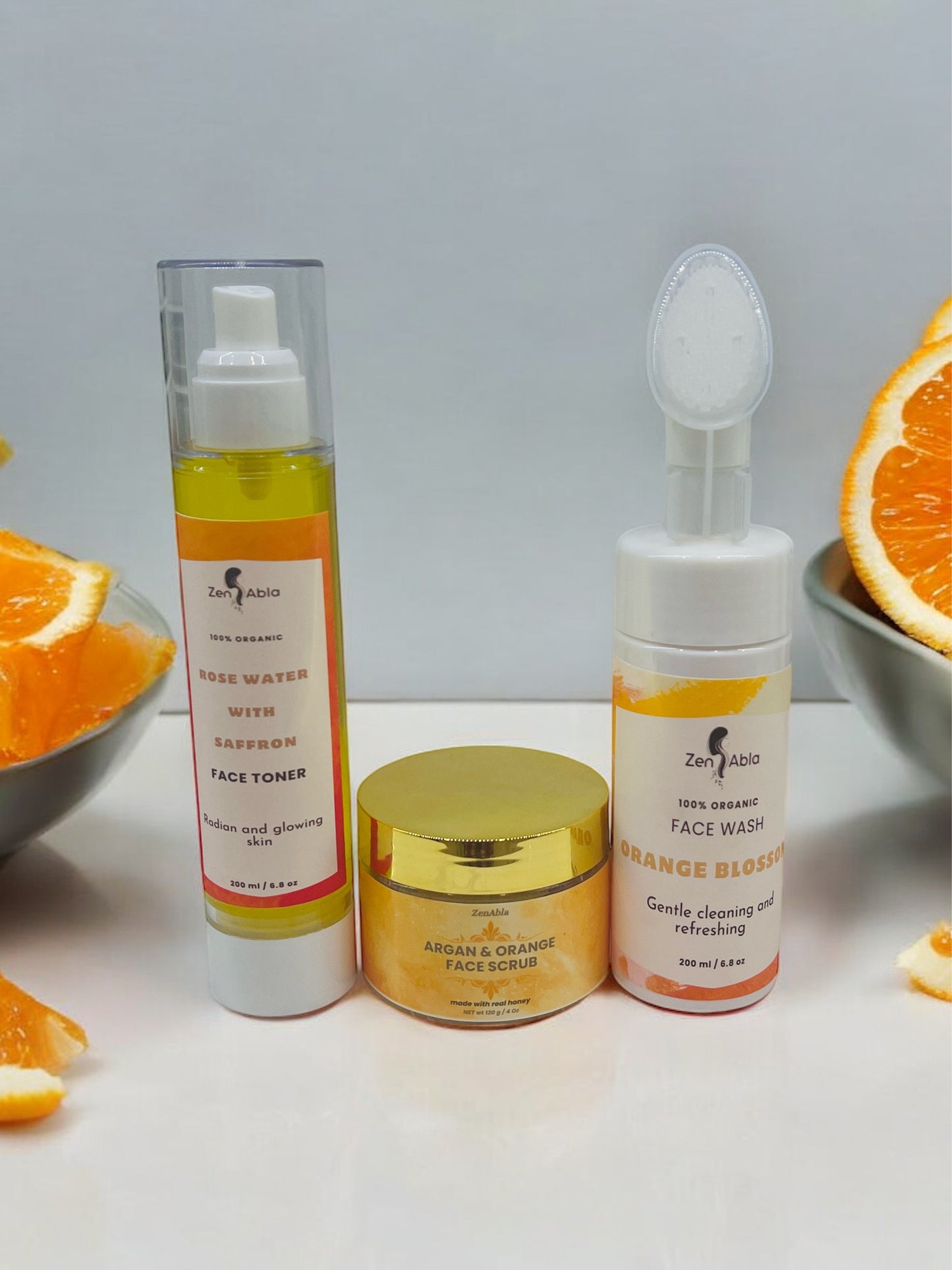 face wash with orange blossom