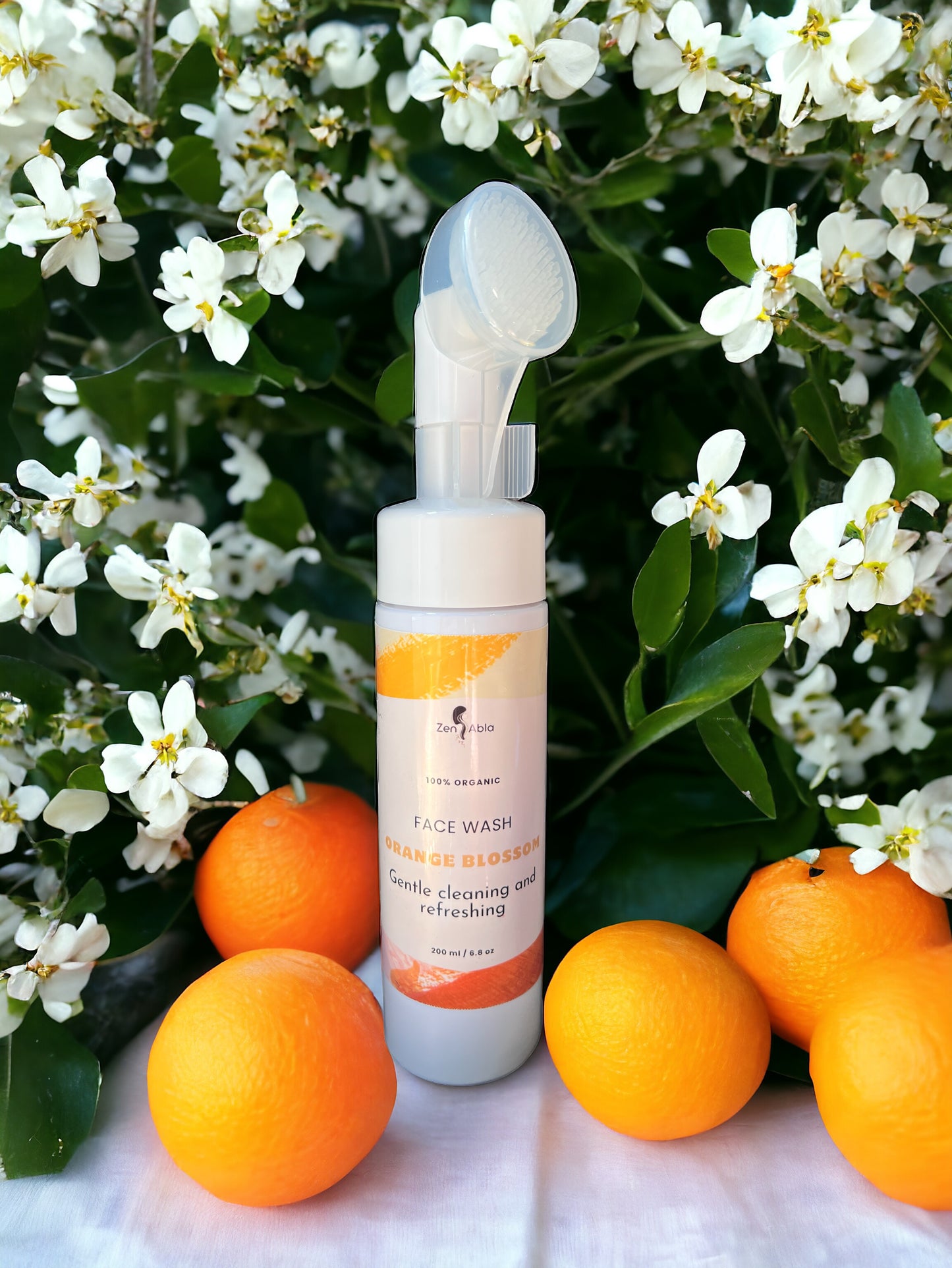 face wash with orange blossom