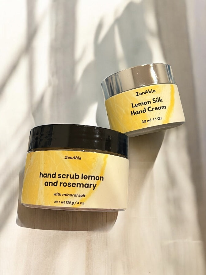 Lemon Hand Care Duo – Scrub & Cream Set