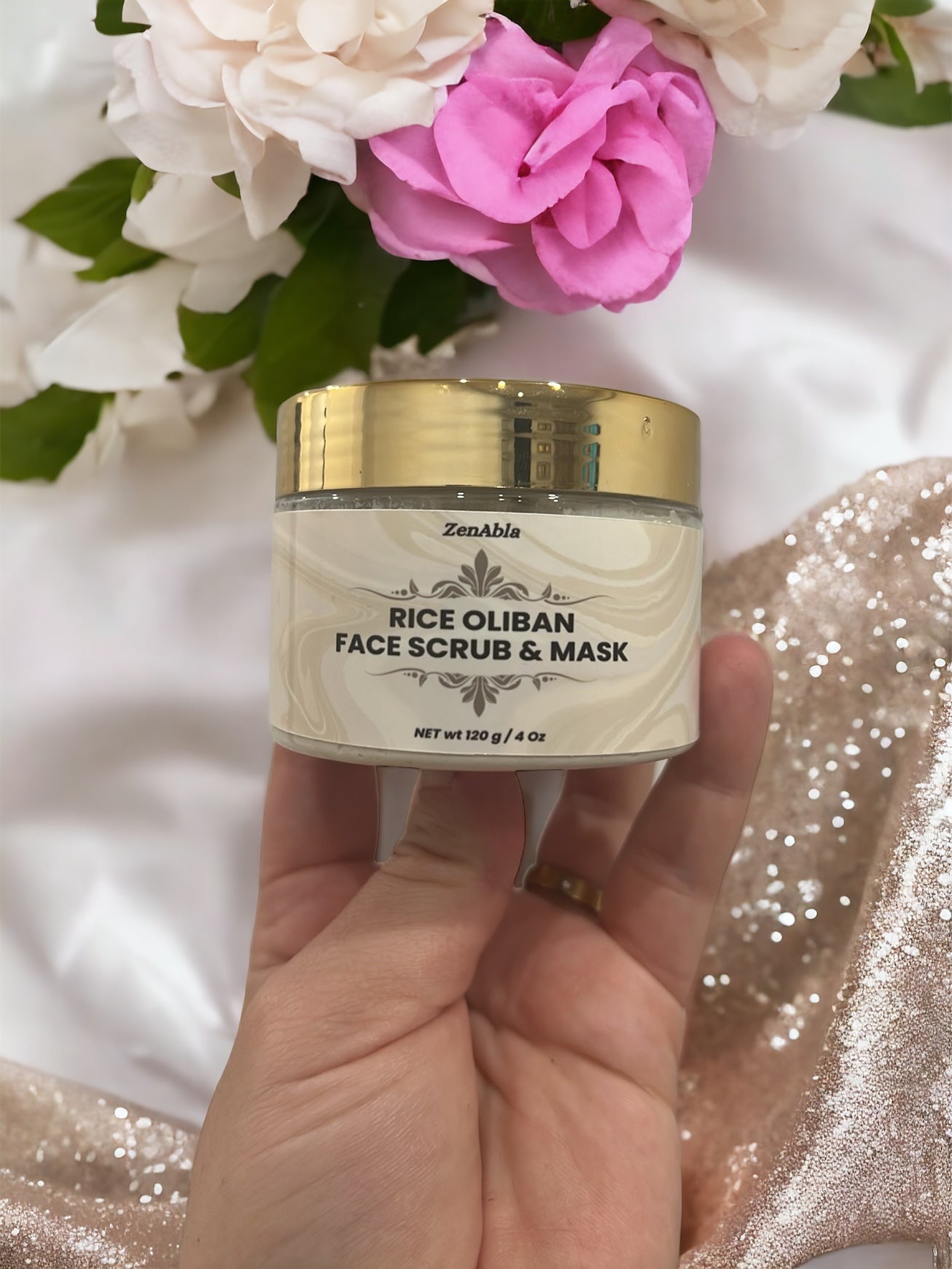 Face Scrub & mask with Rice and Oliban