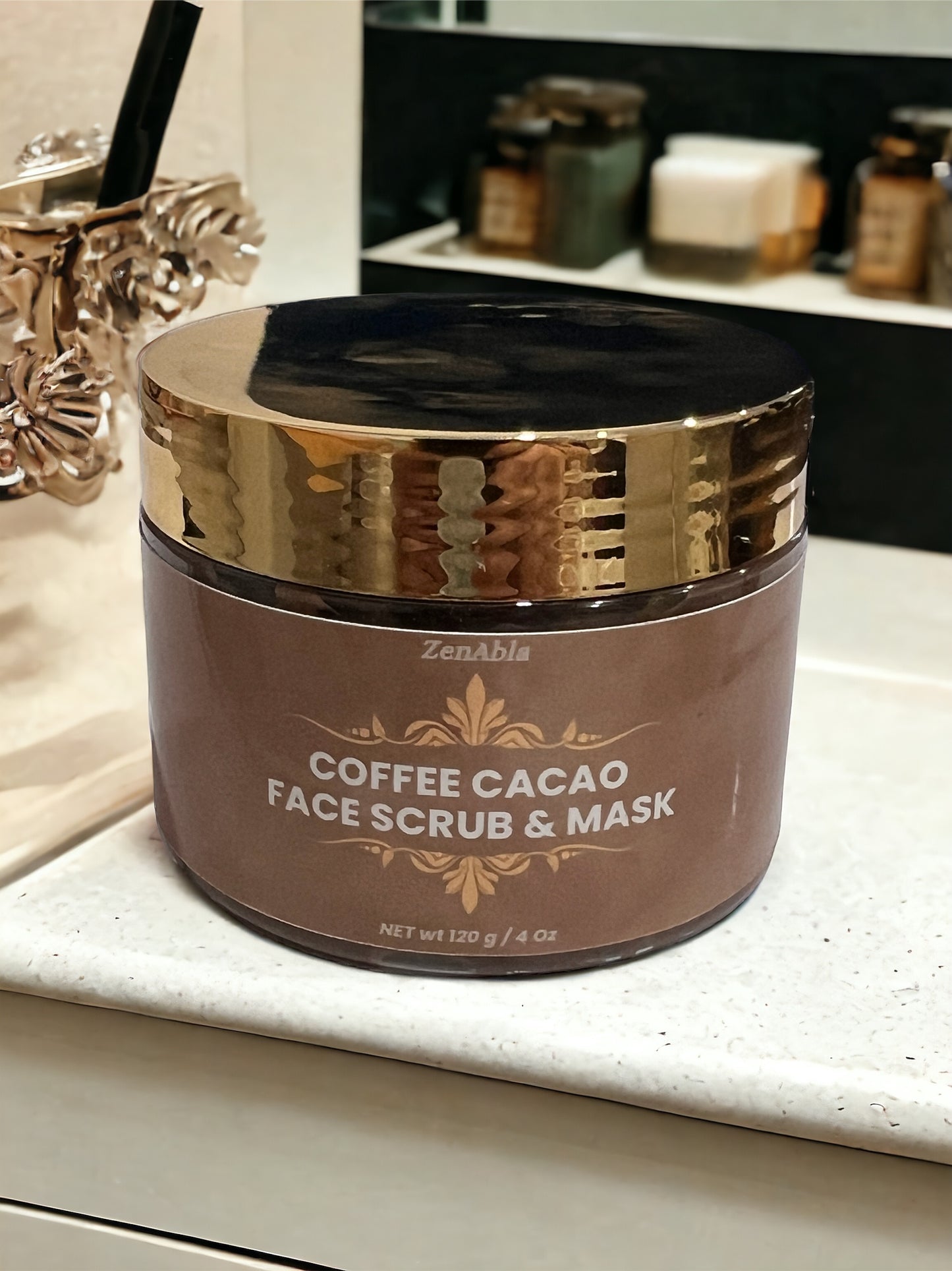 Face scrub & mask with coffee and cacao