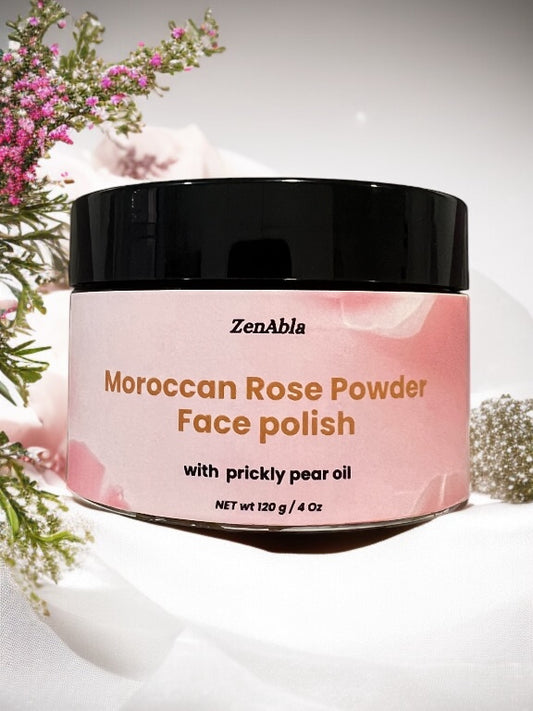 Moroccan Rose Powder Face Polish with Prickly Pear Oil
